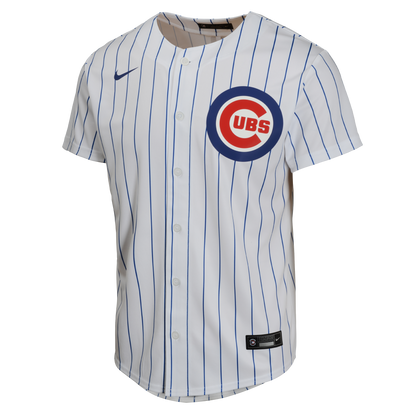 NIKE Youth Kyle Tucker Chicago Cubs White Home Replica Sublimated Twill Jersey