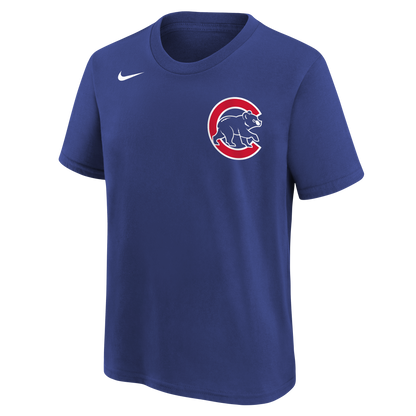 Camiseta juvenil de Chicago Alex Bregman azul real Nike con nombre y número