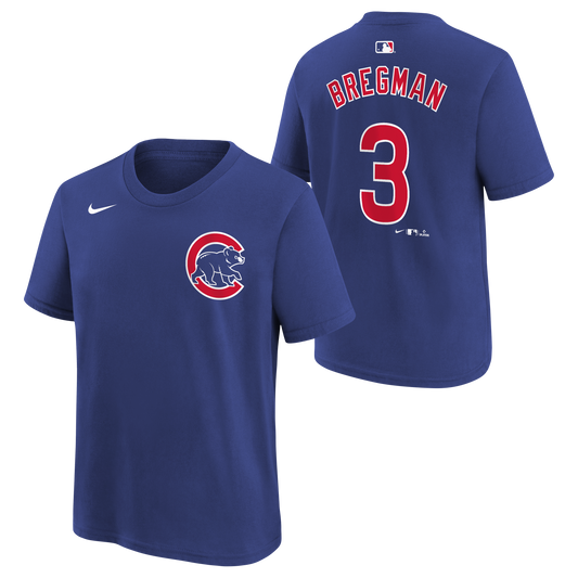 Youth Chicago Alex Bregman Royal Blue Nike Name And Number Tee