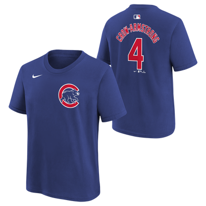 Youth Chicago Pete Crow-Armstrong Royal Blue Nike Name And Number Tee