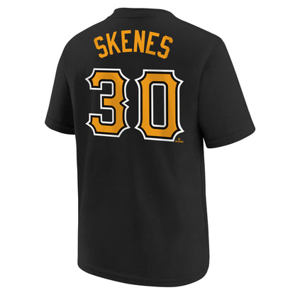 Youth Paul Skenes Pittsburgh Pirates Black Nike Name And Number Tee