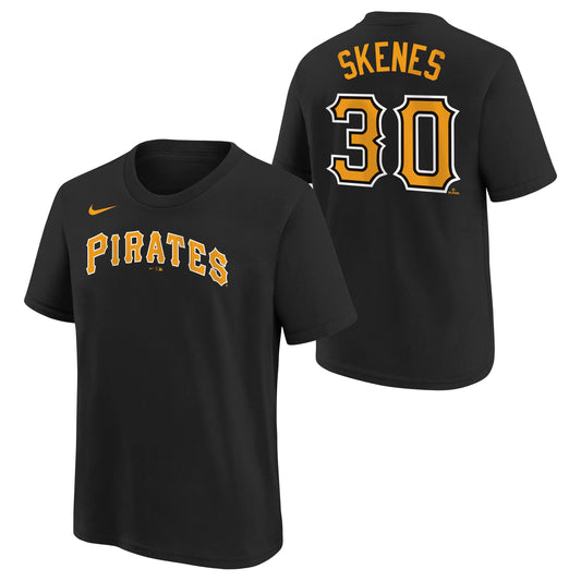 Youth Paul Skenes Pittsburgh Pirates Black Nike Name And Number Tee