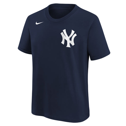 Camiseta juvenil Anthony Volpe New York Yankees azul marino Nike con nombre y número