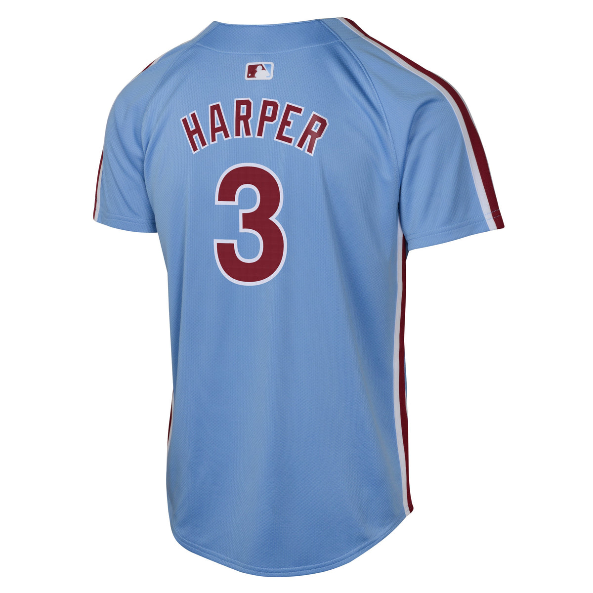 Camiseta réplica limitada azul alternativa NIKE de Bryce Harper de los Philadelphia Phillies para jóvenes