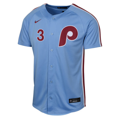 Camiseta réplica limitada azul alternativa NIKE de Bryce Harper de los Philadelphia Phillies para jóvenes