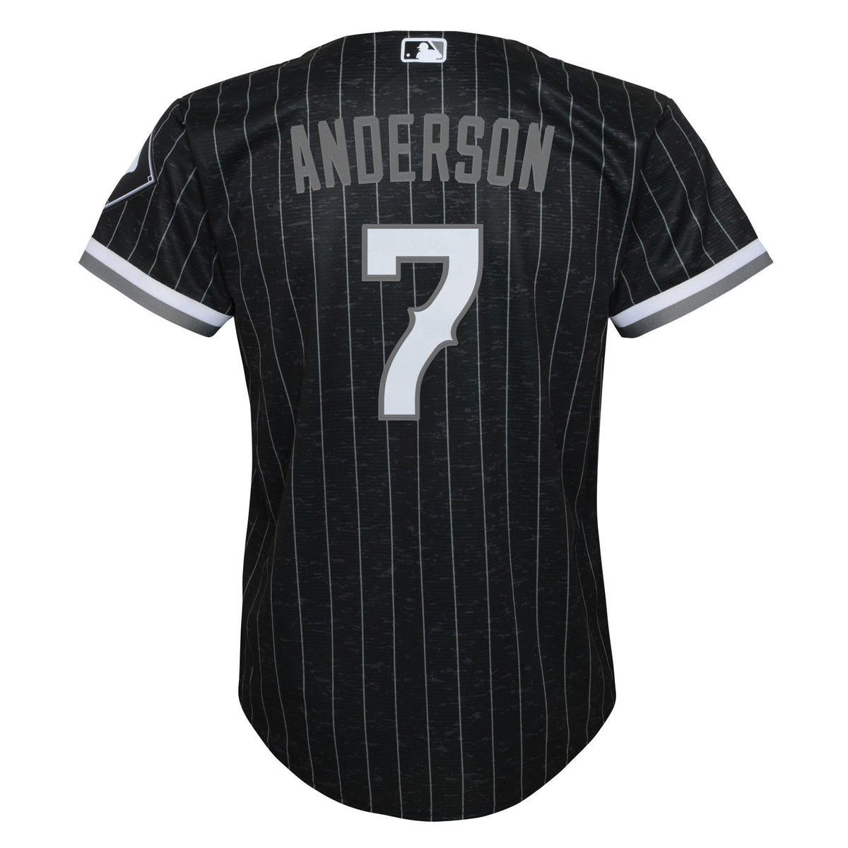 Camiseta réplica infantil Nike City Connect negra de Tim Anderson de los Chicago White Sox