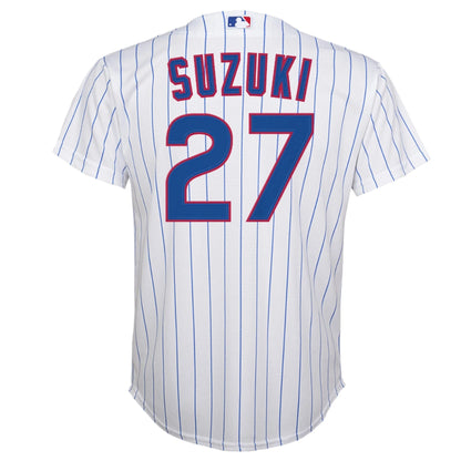 NIKE Youth Seiya Suzuki Chicago Cubs White Home Game Replica Jersey