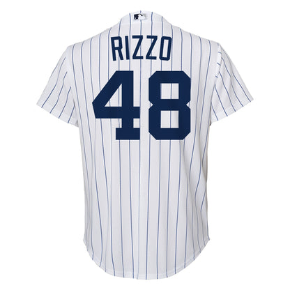 Camiseta réplica de juego infantil Anthony Rizzo New York Yankees blanca de local con estampado