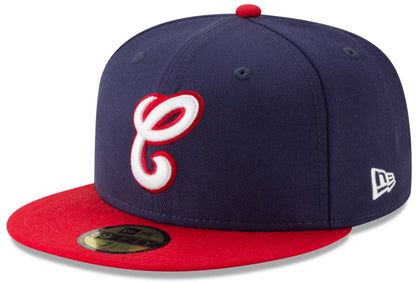 Gorra ajustada 59FIFTY clásica de la colección Cooperstown de los Chicago White Sox 1987 en azul marino/rojo