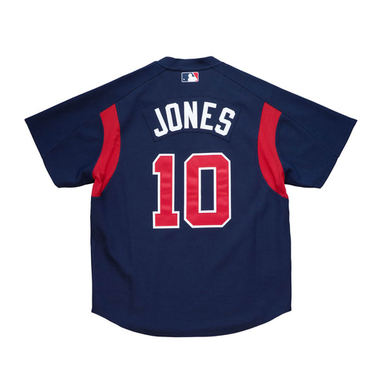 Men's Atlanta Braves Chipper Jones 2003 Mitchell & Ness Navy Cooperstown Batting Practice Jersey