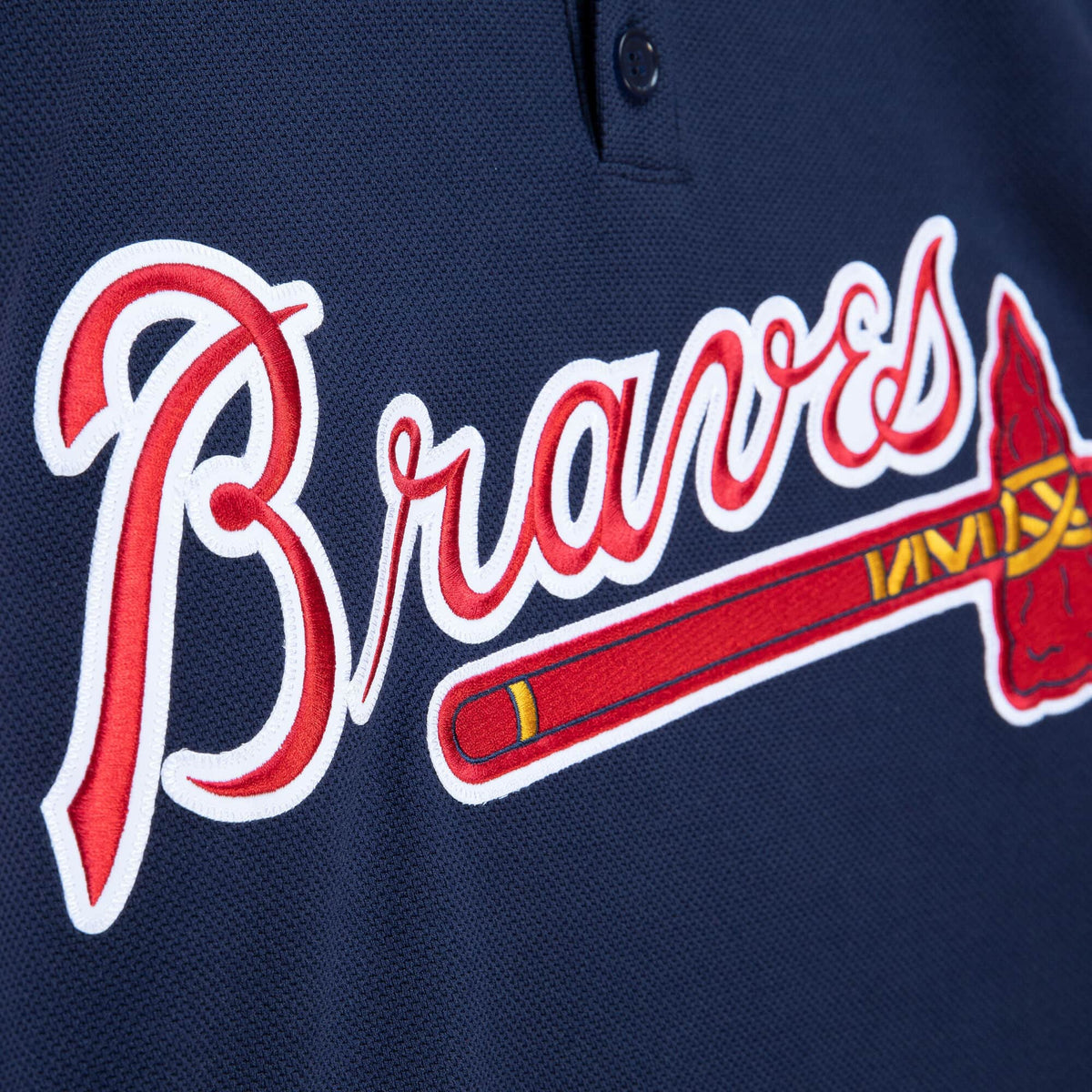 Men's Atlanta Braves John Smoltz 2003 Mitchell & Ness Navy Cooperstown Batting Practice Jersey