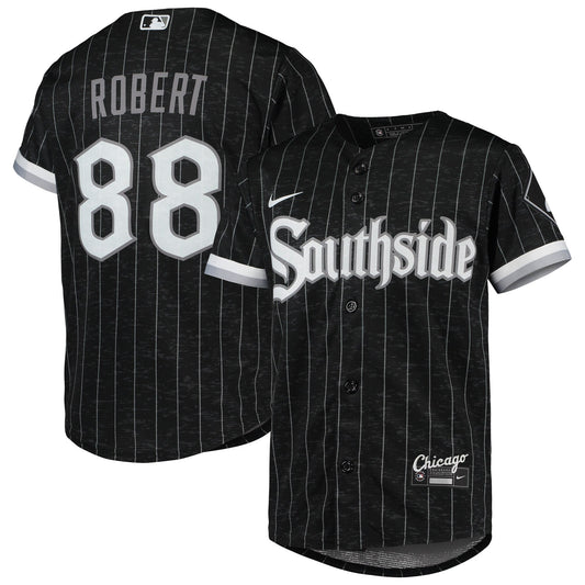 Youth Chicago White Sox Luis Robert Nike Black/Anthracite City Connect Replica Player Jersey