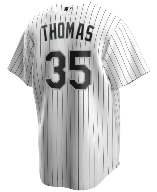 Camiseta réplica premium de twill blanca de local de Frank Thomas de los Chicago White Sox para hombre de NIKE