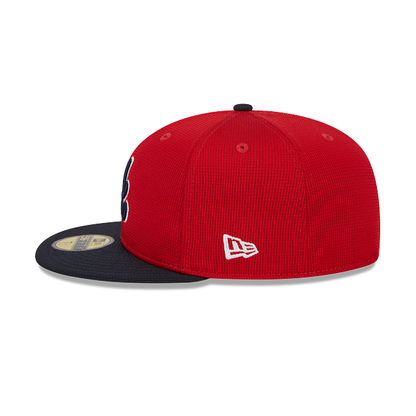 Atlanta Braves New Era Red/Navy 2025 Spring Training 59FIFTY Fitted Hat