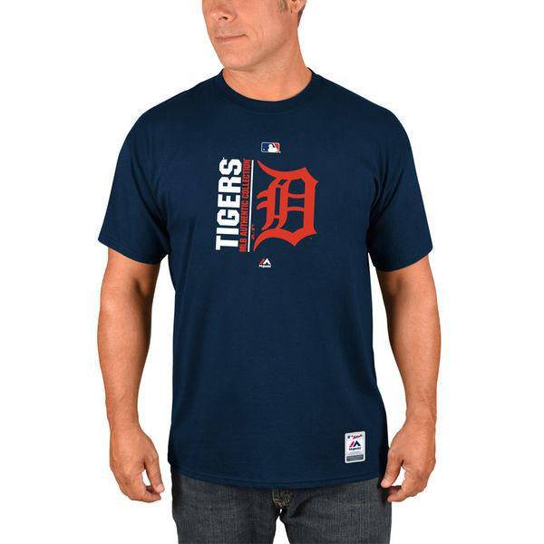Camiseta con icono del equipo Majestic Navy Authentic Collection de los Detroit Tigers de la MLB para hombre