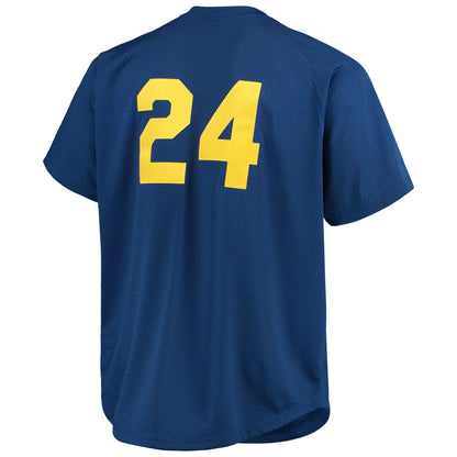 Men's Seattle Mariners Ken Griffey Jr. 1991 Mitchell & Ness Royal Blue Cooperstown Collection Mesh Batting Practice Jersey