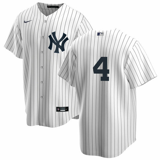 Men's Nike Lou Gehrig #4 White New York Yankees Home Official Replica Player Jersey