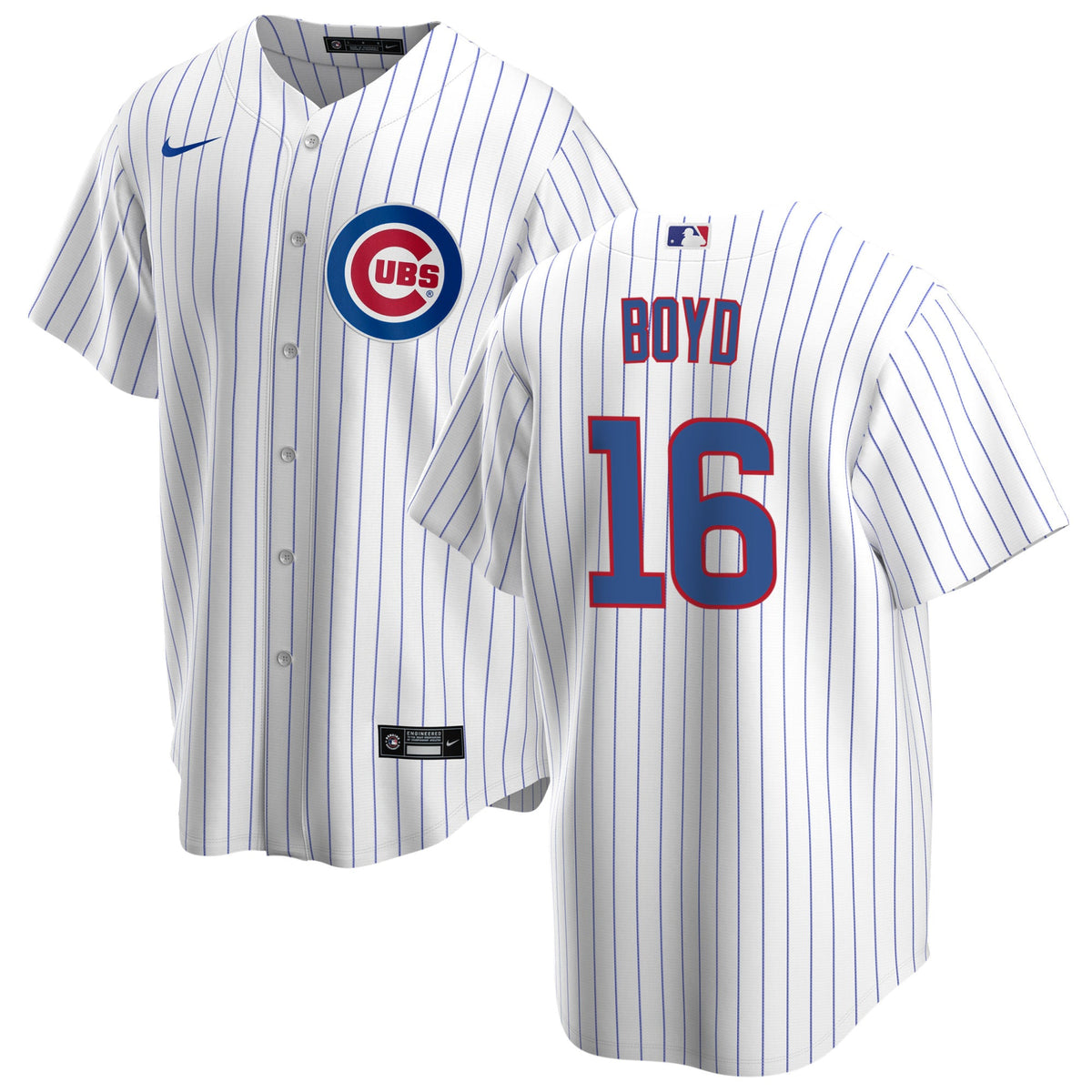 NIKE Men's Matthew Boyd Chicago Cubs White Home Premium Stitch Replica Jersey