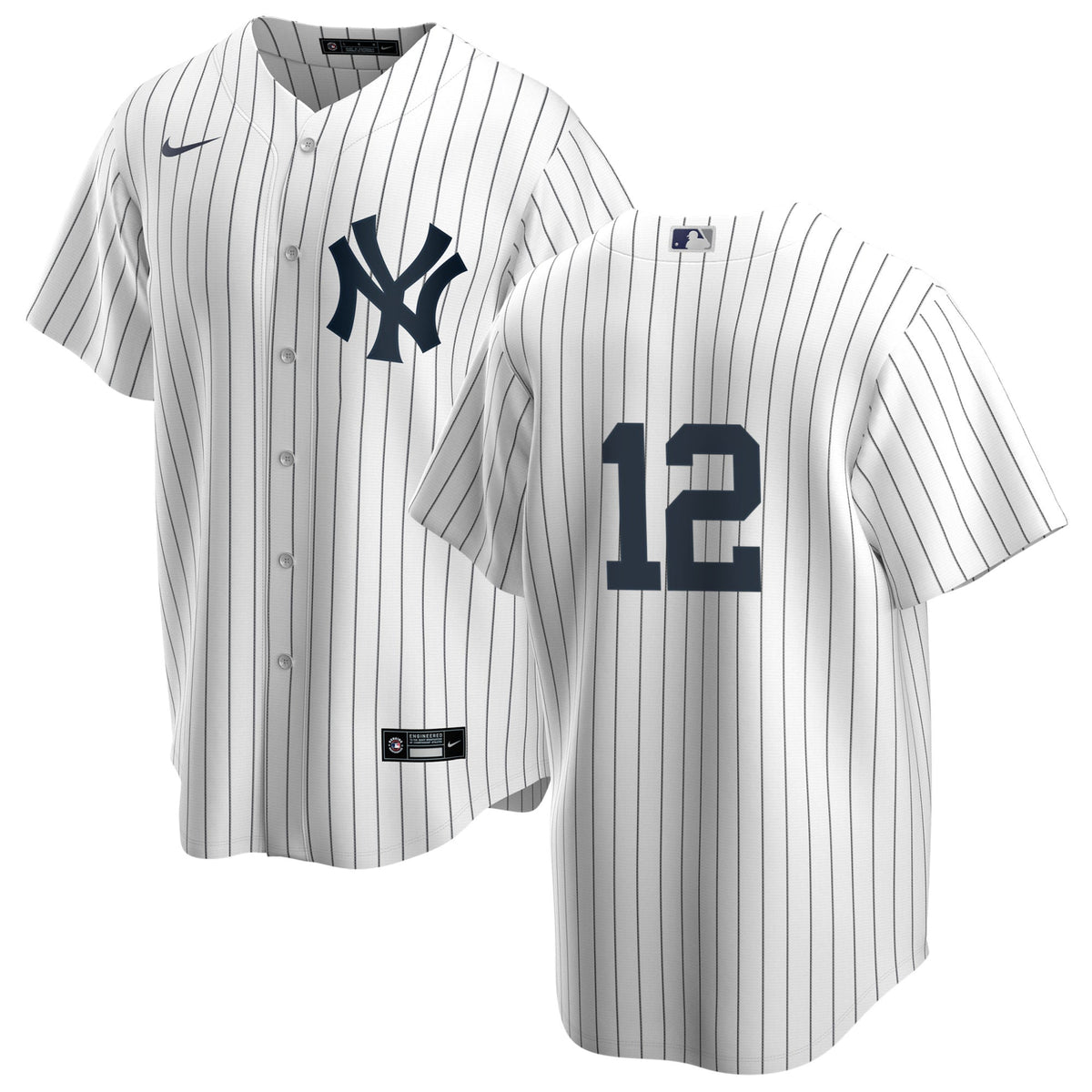 Men's Nike Trent Grisham #12 White New York Yankees Home Official Replica Player Jersey