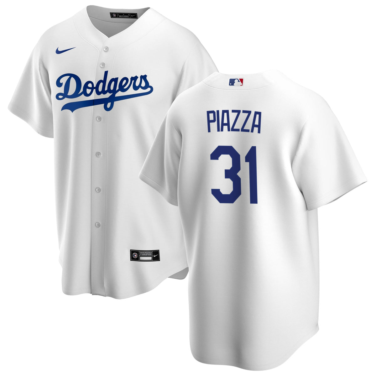 Camiseta réplica de local blanca Nike de los Los Angeles Dodgers de Mike Piazza para hombre
