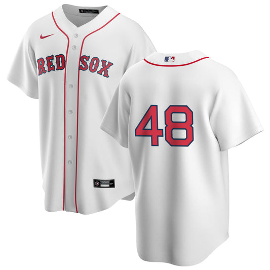 Men's Nike Boston Red Sox Lee Smith #48 Home Official Replica Player Jersey