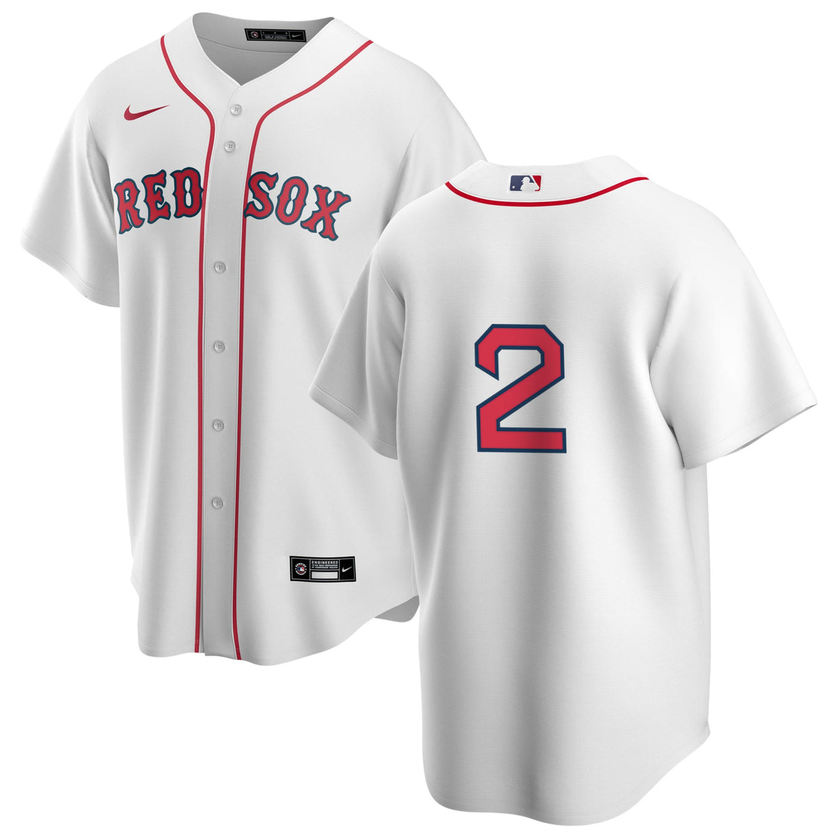Men's Nike Boston Red Sox Jerry Remy #2 Home Official Replica Player Jersey