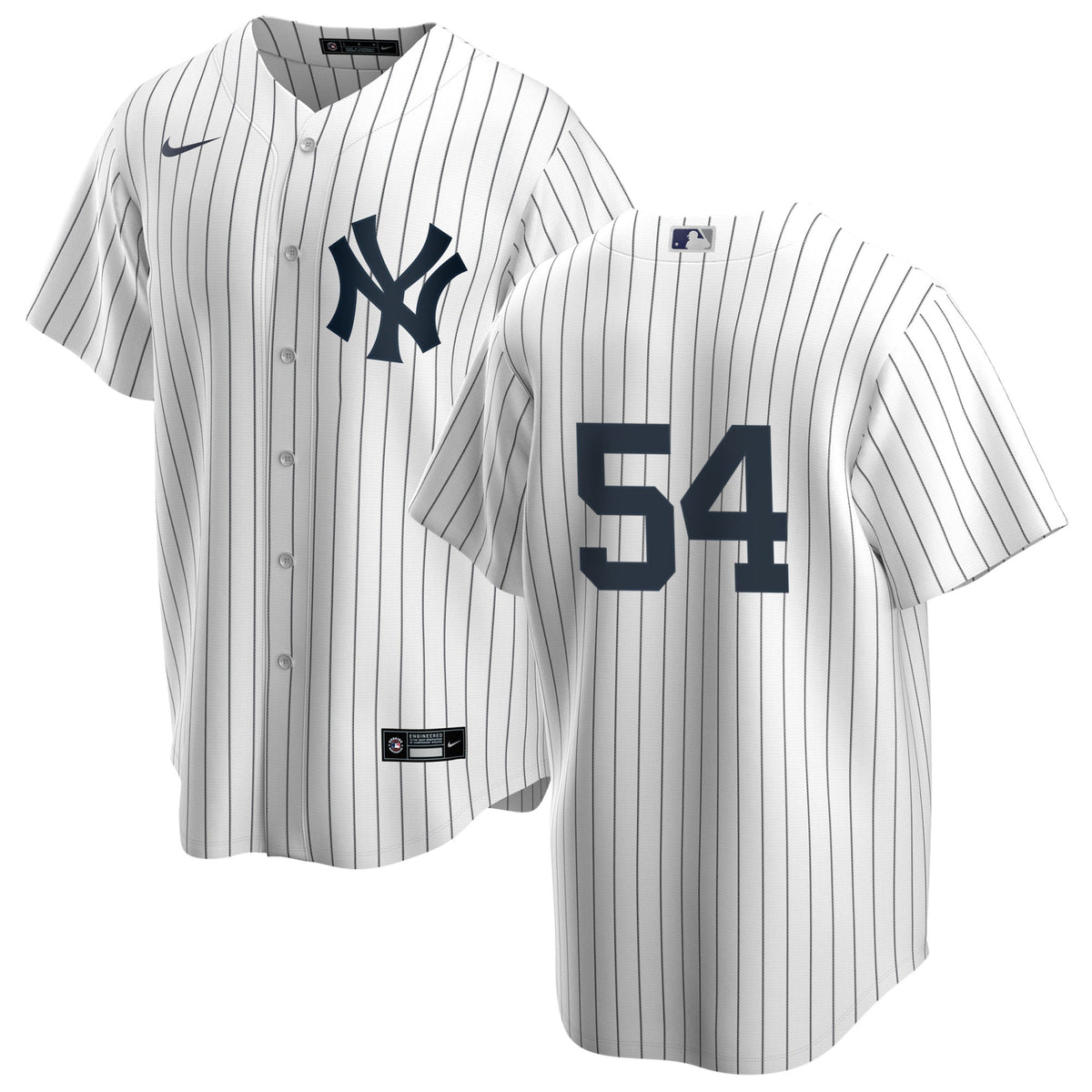 Men's Nike Max Fried #54 White New York Yankees Home Official Replica Player Jersey