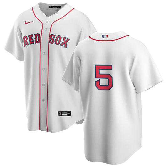 Men's Nike Boston Red Sox Nomar Garciaparra #5 Home Official Replica Player Jersey