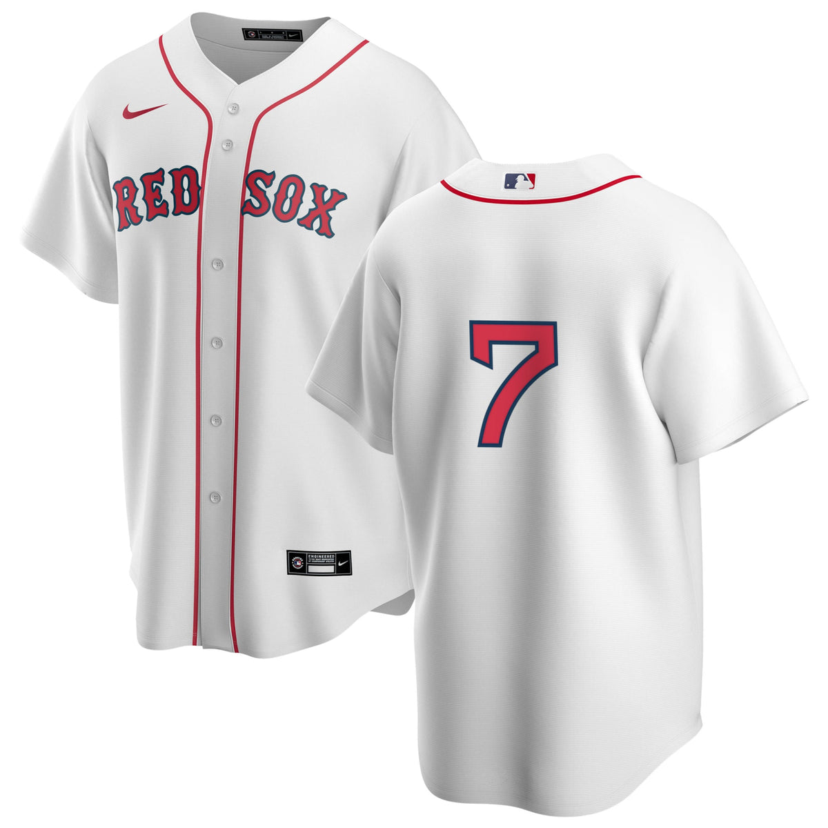 Camiseta oficial réplica de jugador Nike Boston Red Sox Trot Nixon #7 de local para hombre