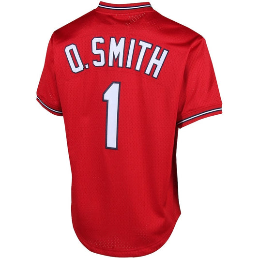 Camiseta Mitchell & Ness Ozzie Smith 1996 St. Louis Cardinals Batting Practice Cooperstown para hombre