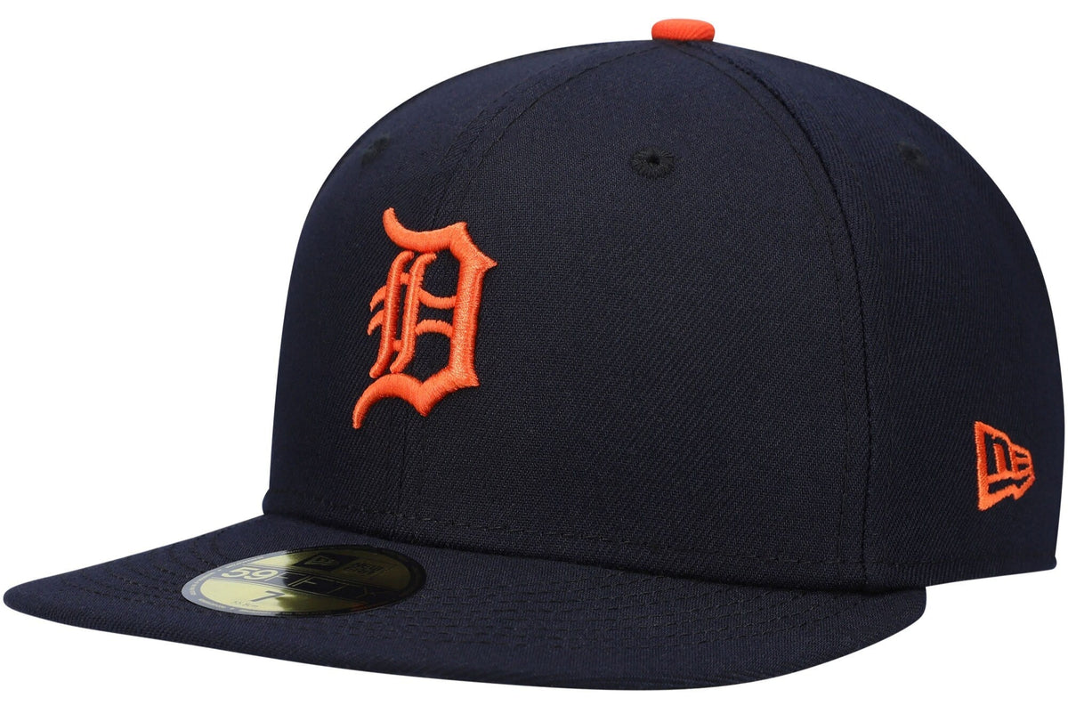 Men's Detroit Tigers New Era Navy Road Authentic Collection On-Field Logo 59FIFTY Fitted Hat