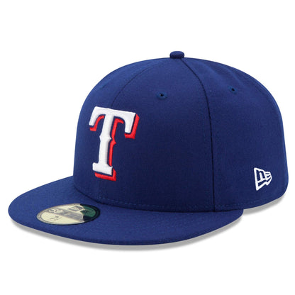 Gorra ajustada 59FIFTY On-Field de la Authentic Collection de New Era en azul real de los Texas Rangers para hombre