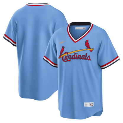 Camiseta de visitante azul claro Nike de los St. Louis Cardinals para hombre, Colección Cooperstown