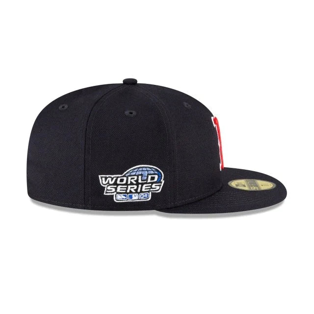 Gorra ajustada New Era 59Fifty clásica azul marino de los Boston Red Sox de la Serie Mundial de 2004