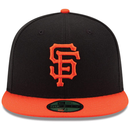 Men's San Francisco Giants New Era Black/Orange Alternate Game Authentic Collection On-Field 59FIFTY Fitted Hat
