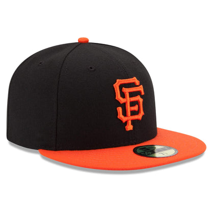 Men's San Francisco Giants New Era Black/Orange Alternate Game Authentic Collection On-Field 59FIFTY Fitted Hat