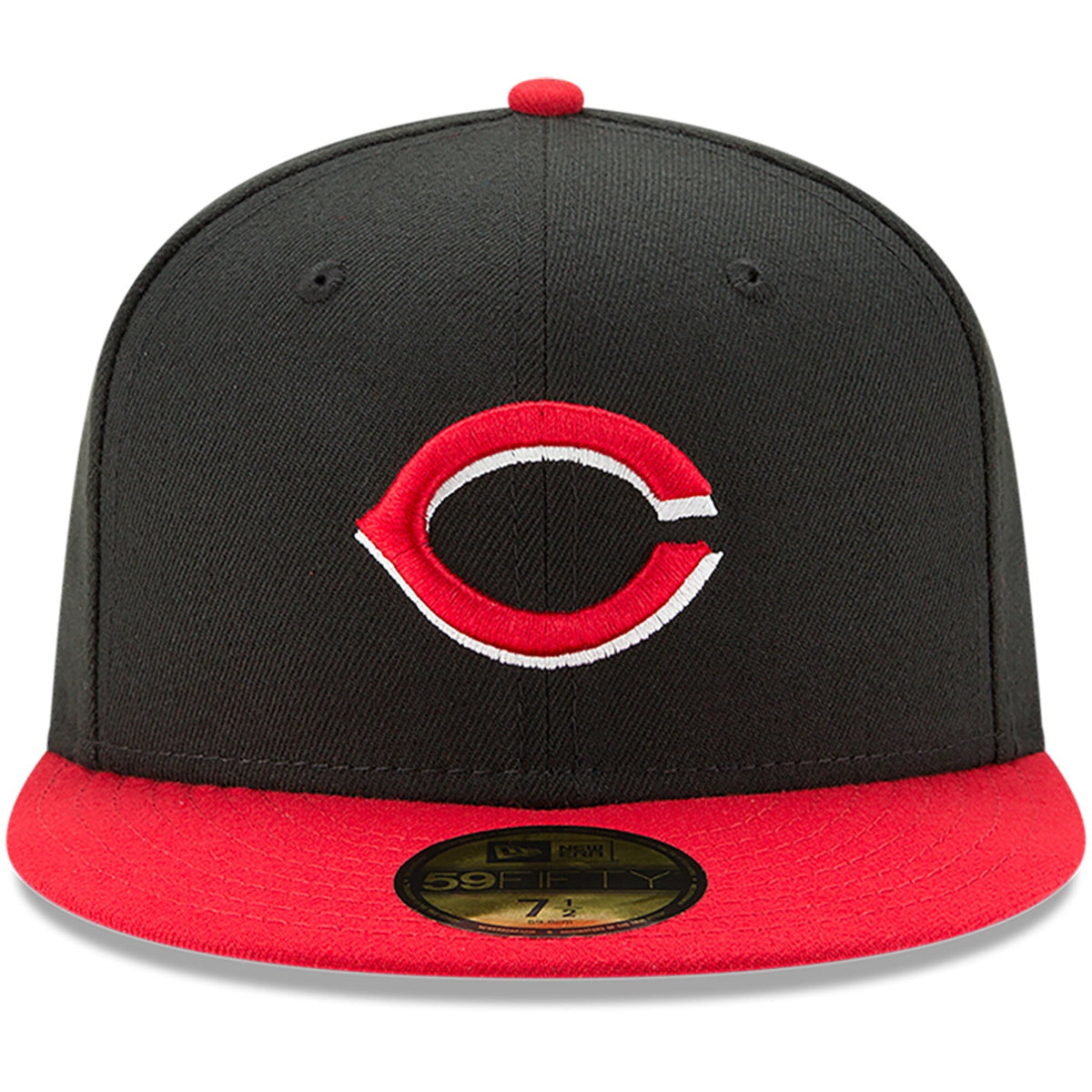 Men's Cincinnati Reds New Era Black/Red Alternate Authentic Collection On-Field 59FIFTY Fitted Hat