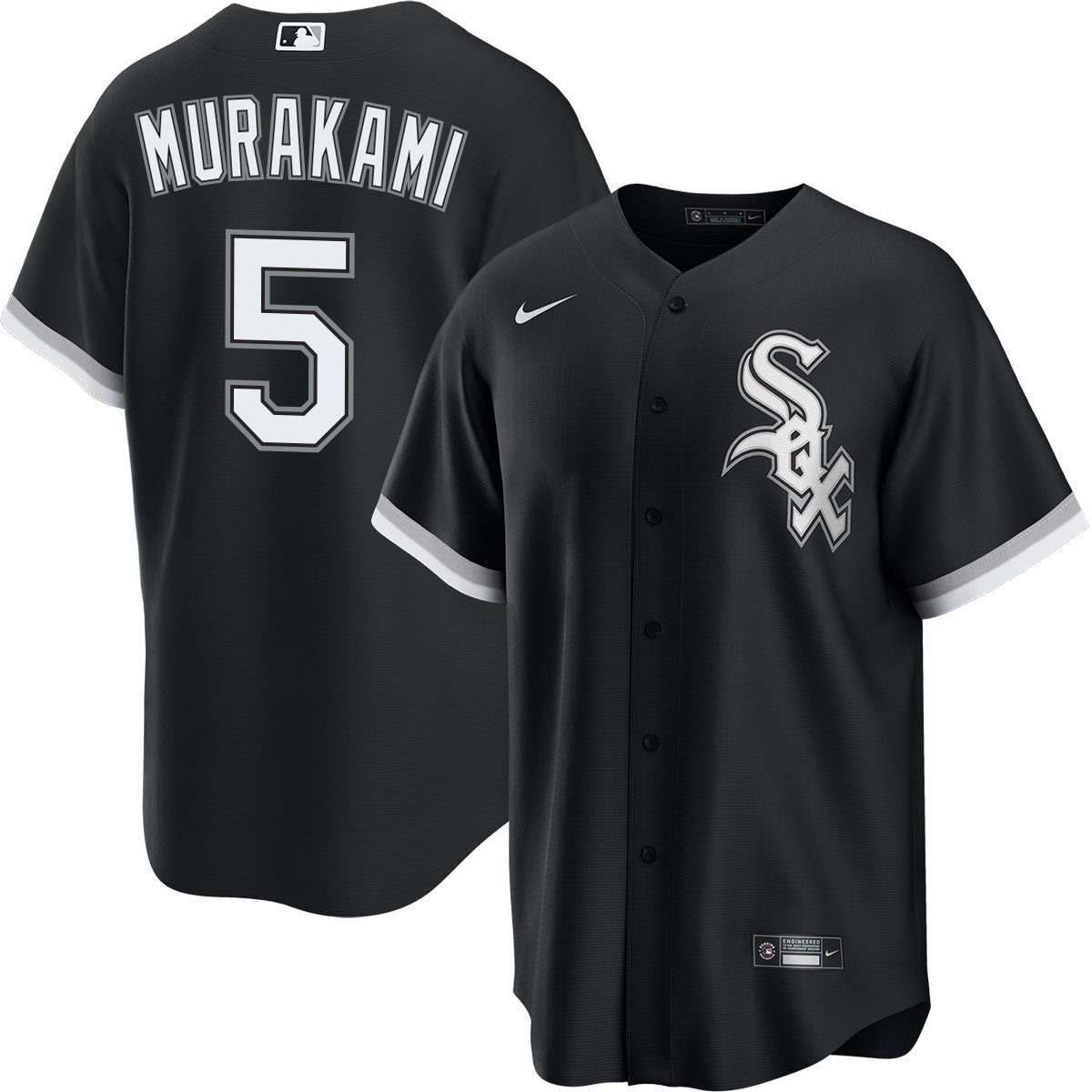 Men's Munetaka Murakami Chicago White Sox NIKE Premium Replica Black Alternate Jersey-Pro Tackle Twill Lettering