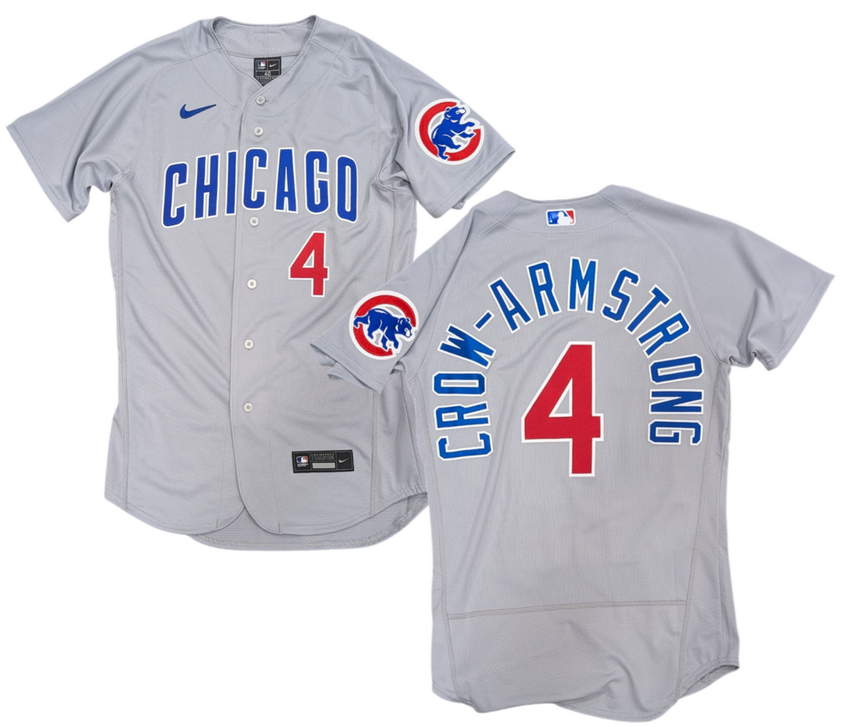 Men's Chicago Cubs Pete Crow-Armstrong Nike Road Gray Authentic Player Jersey