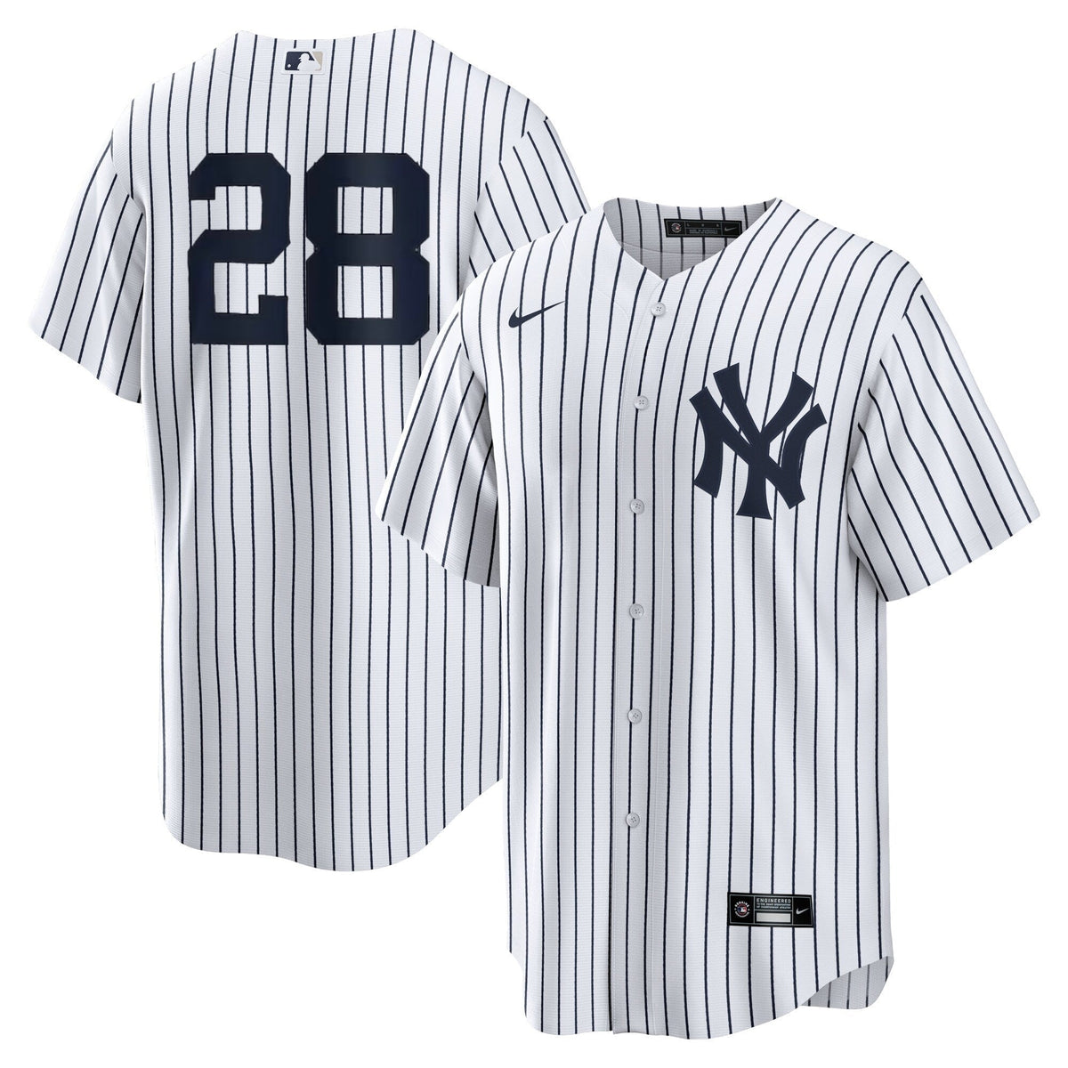 Men's Nike Austin Wells #28 White New York Yankees Home Official Replica Player Jersey