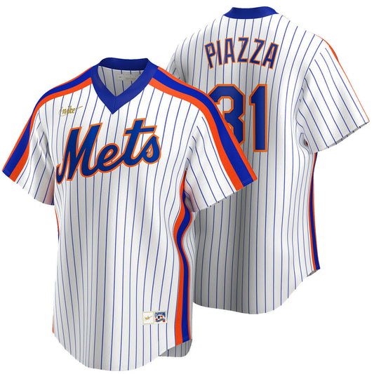 Men's Nike Mike Piazza New York Mets Cooperstown Collection Royal Pinstripe Replica Jersey