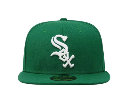 Gorra ajustada 59FIFTY New Era de los Chicago White Sox en verde Kelly «A mitad de camino del Día de San Patricio»