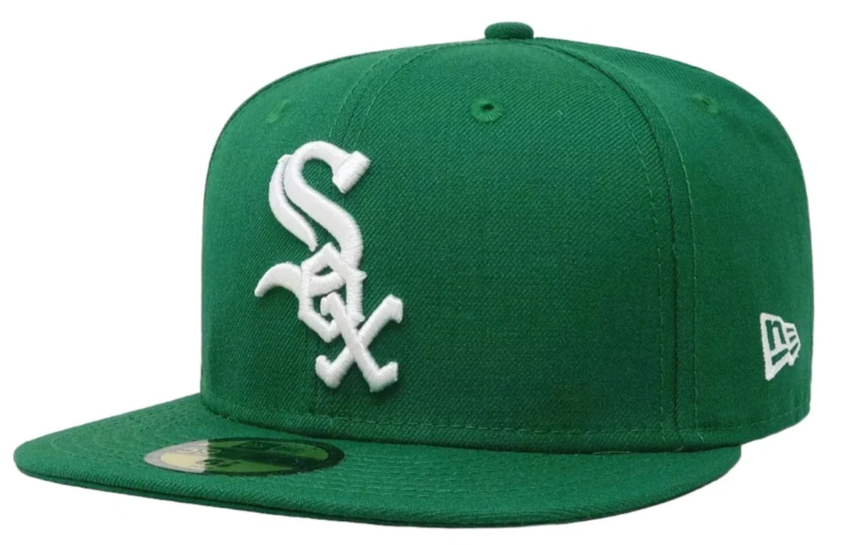 Gorra ajustada 59FIFTY New Era de los Chicago White Sox en verde Kelly «A mitad de camino del Día de San Patricio»