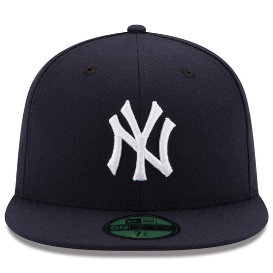 Gorra ajustada 59FIFTY de los New York Yankees para hombre, New Era azul marino, colección auténtica Game On-Field