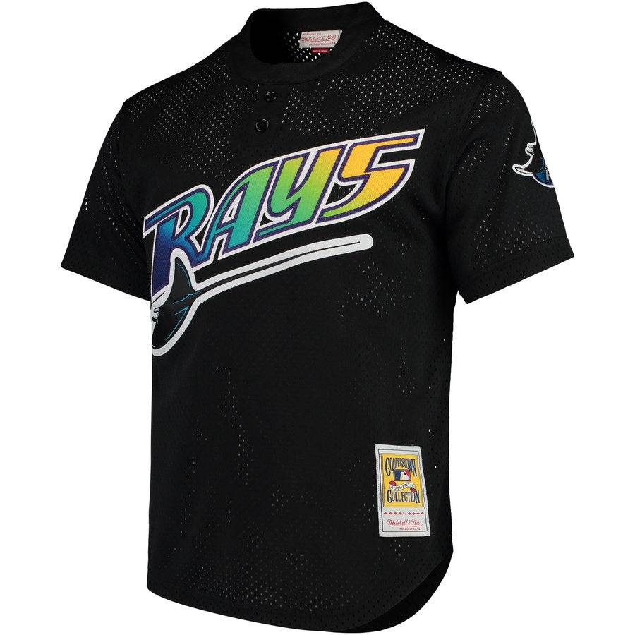 Men's Tampa Bay Devil Rays Wade Boggs Mitchell & Ness Black Cooperstown 1998 Mesh Batting Practice Jersey