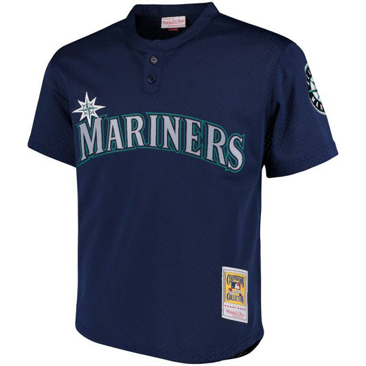 Men's Seattle Mariners Ken Griffey Jr. 1995 Mitchell & Ness Navy Cooperstown Collection Mesh Batting Practice Jersey