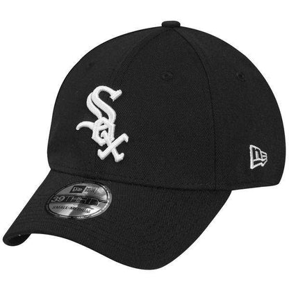 Gorra clásica 39THIRTY Flex negra de MLB New Era de los Chicago White Sox para hombre