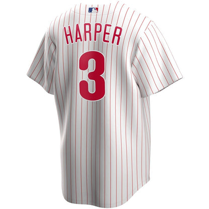 Men's Philadelphia Phillies Bryce Harper Nike White Home Replica Player Jersey