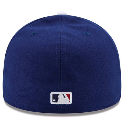 Gorra ajustada de alto rendimiento 59FIFTY On Field de la colección Authentic de New Era de los Los Angeles Dodgers para hombre, color azul real