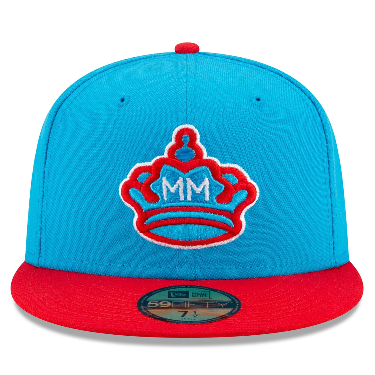 Gorra ajustada 59FIFTY New Era Miami Marlins City Connect 2021 azul/roja para hombre